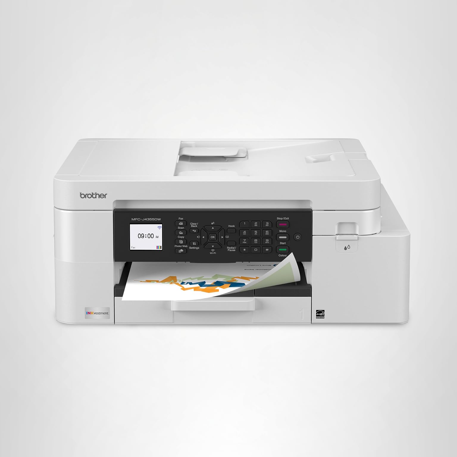 Brother INKvestment 4355 Wireless Color Inkjet All-in-One Printer with 1.8” Color Display and Manual Feed Slot | Includes Refresh Subscription Trial(1) (MFC-J4355DW) - Image 9