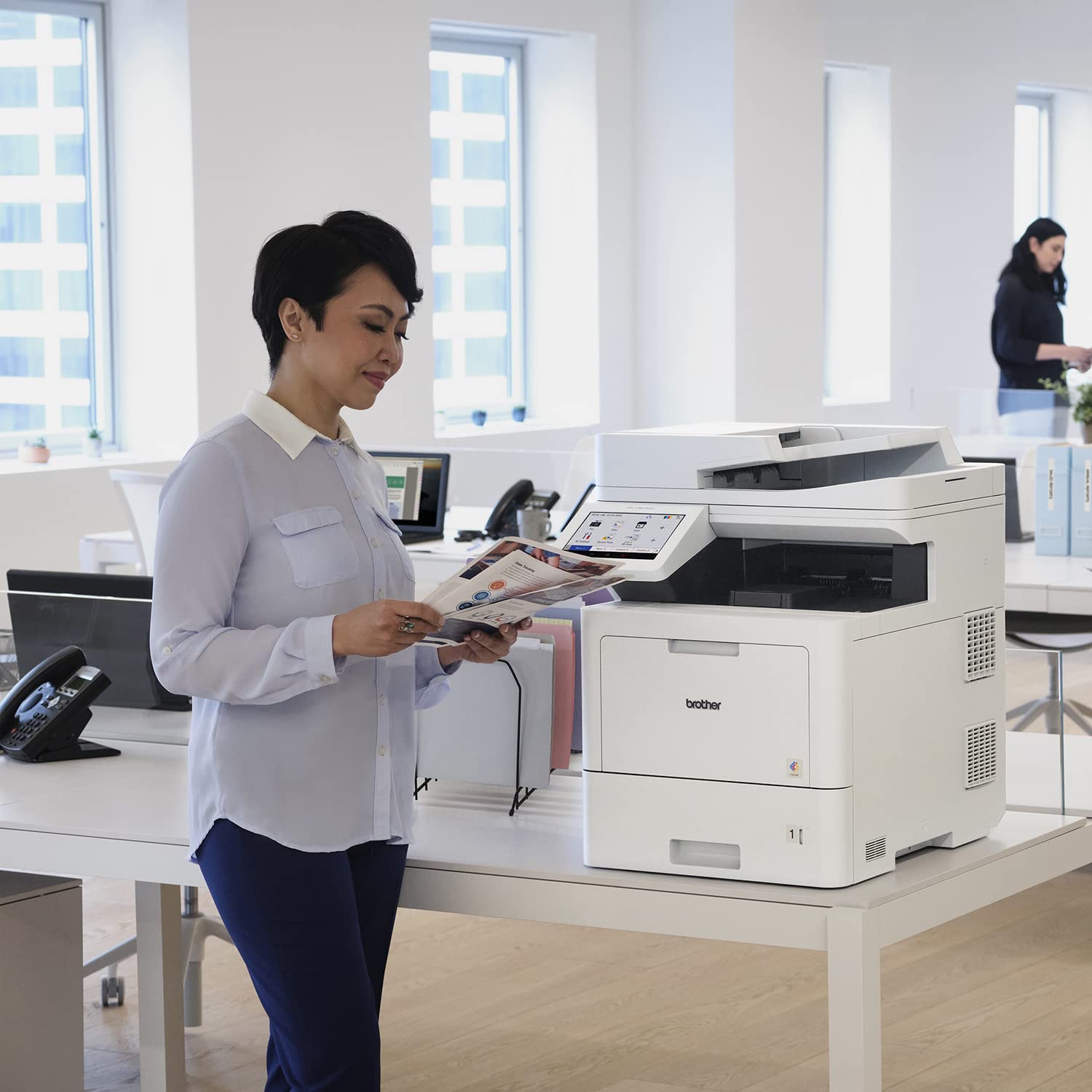 Brother MFC‐L9610CDN Enterprise Color Laser All‐in‐One Printer with Fast Printing, Large Paper Capacity, and Advanced Security Features - Image 5