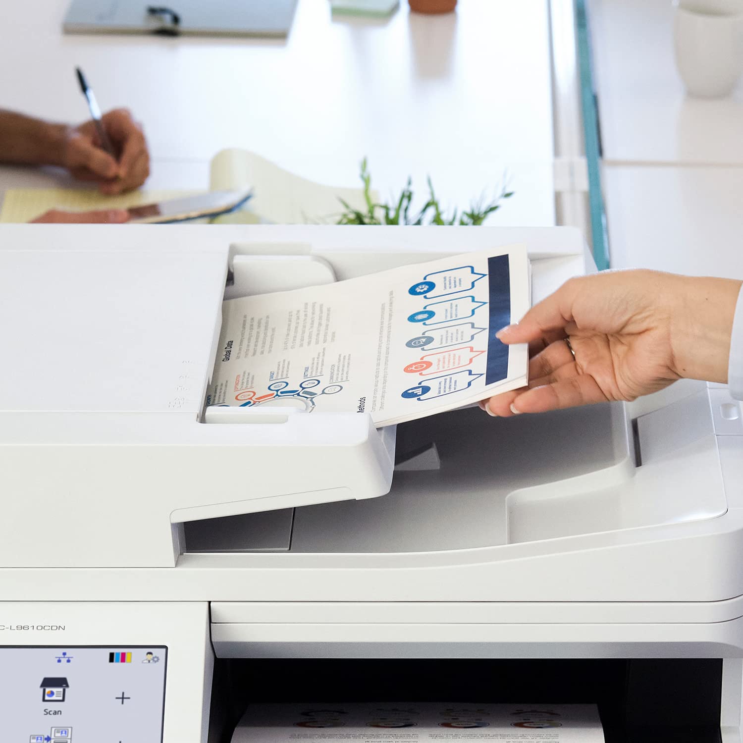 Brother MFC‐L9610CDN Enterprise Color Laser All‐in‐One Printer with Fast Printing, Large Paper Capacity, and Advanced Security Features - Image 7