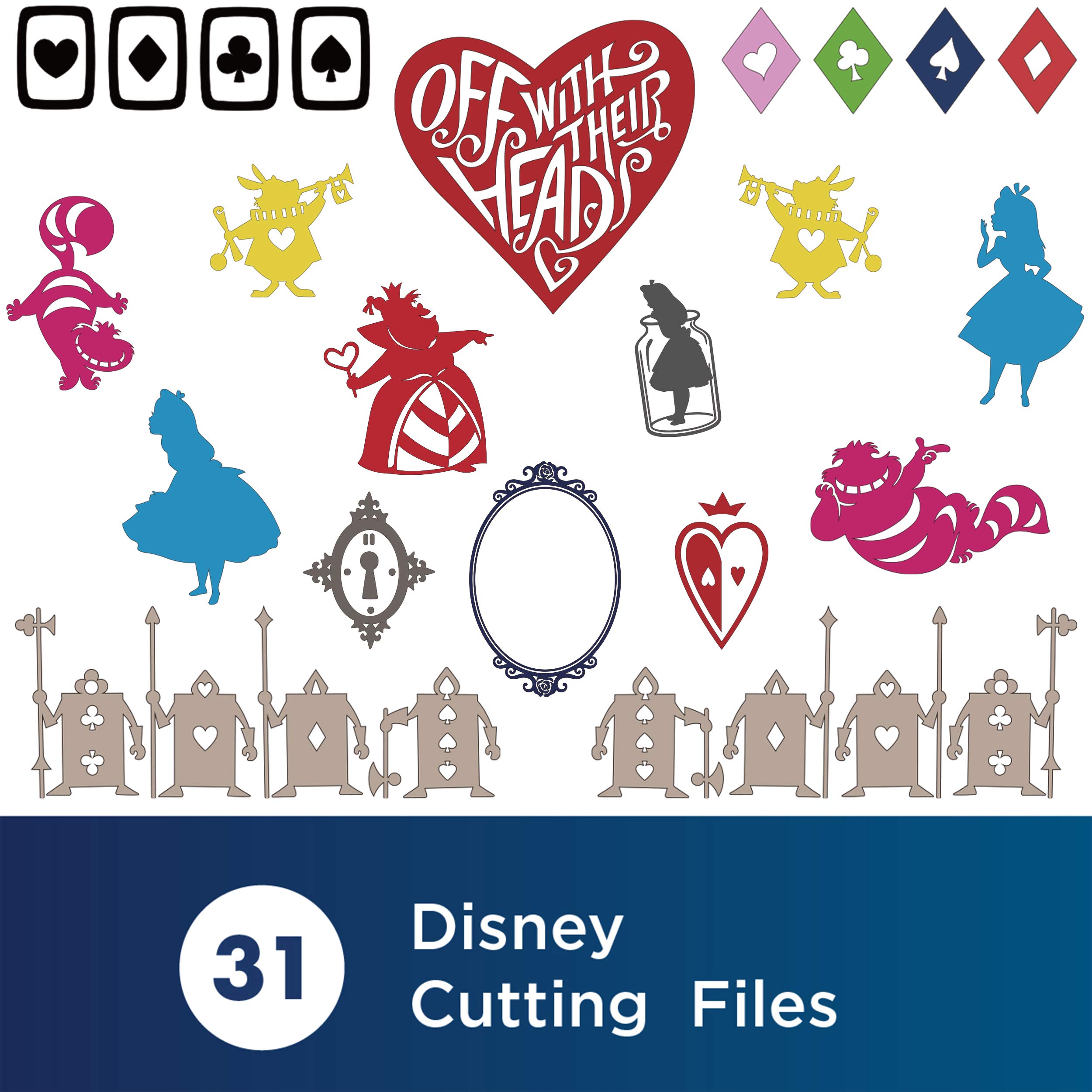 Brother ScanNCut Disney Alice in Wonderland Pattern Collection CADSNP09, Includes 31 Intricate Designs - Image 4
