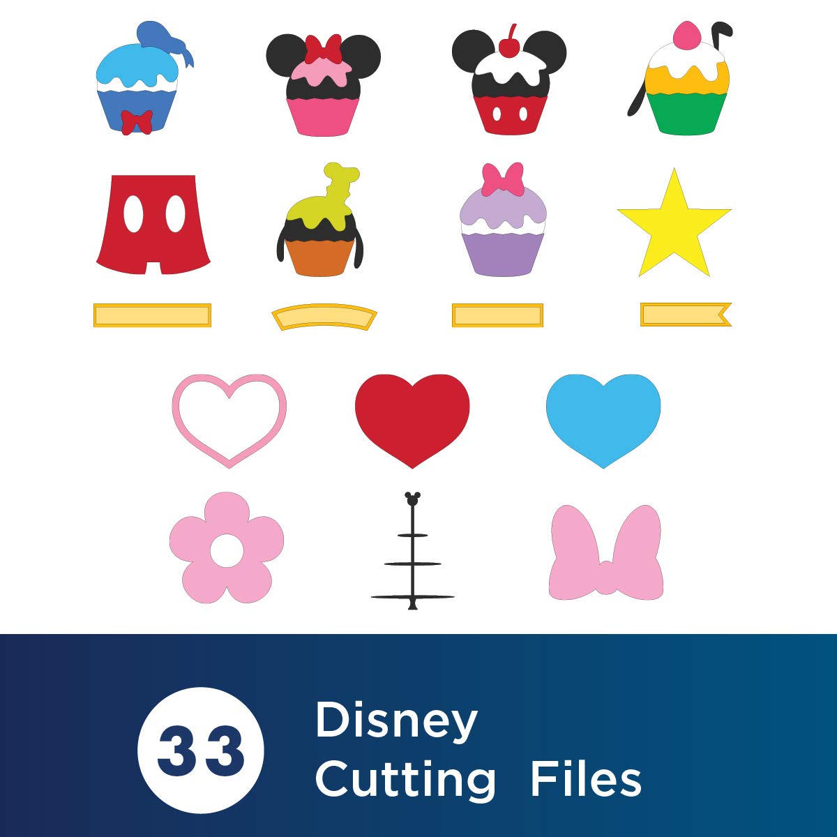 Brother ScanNCut Disney Pattern Collection 3 CADSNP03, Mickey and Friends Appliques, Includes 33 Intricate Designs for Home Décor, Vinyl Wall Art, Iron-on Transfers for Clothing, and More - Image 4