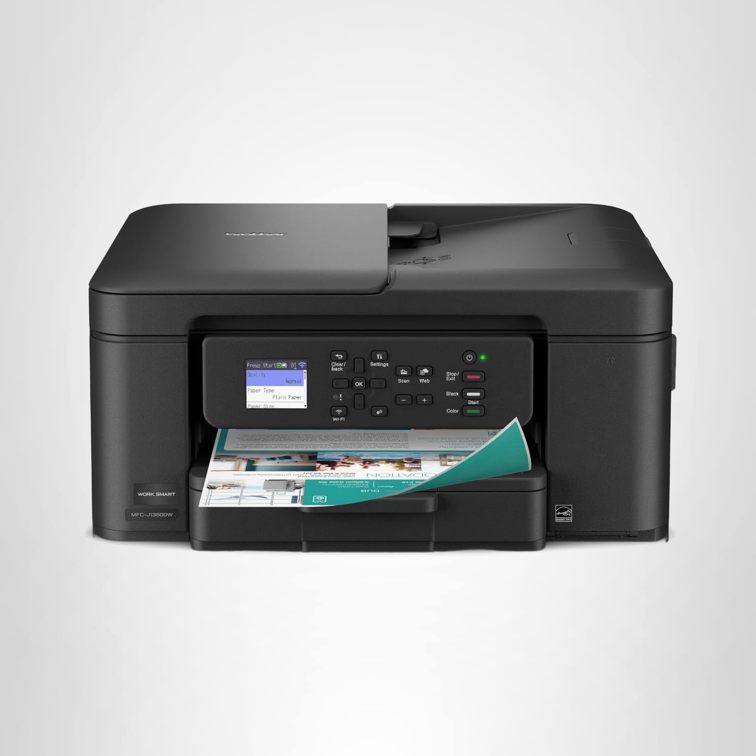 Brother Work Smart 1360 Wireless Color Inkjet All-in-One Printer with Automatic Duplex Printing and 1.8” Color Display | Includes Refresh Subscription Trial(1) (MFC-J1360DW) (Uses LC501 Series Inks) - Image 8